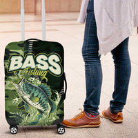 Bass Fishing Camouflage Luggage Cover Zipper Stylized