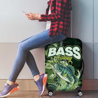 Bass Fishing Camouflage Luggage Cover Zipper Stylized