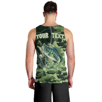 Personalized Bass Fishing Camouflage Men Tank Top Zipper Stylized