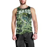 Personalized Bass Fishing Camouflage Men Tank Top Zipper Stylized