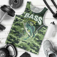 Personalized Bass Fishing Camouflage Men Tank Top Zipper Stylized