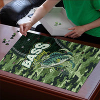 Bass Fishing Camouflage Puzzle Zipper Stylized