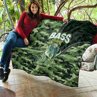 Bass Fishing Camouflage Quilt Zipper Stylized