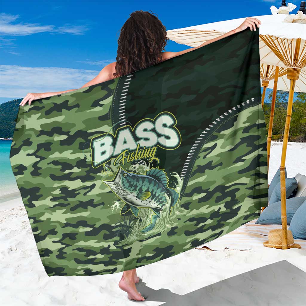 Bass Fishing Camouflage Sarong Zipper Stylized