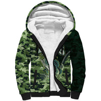 Personalized Bass Fishing Camouflage Sherpa Hoodie Zipper Stylized