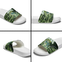 Bass Fishing Camouflage Slide Sandals Zipper Stylized