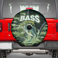 Bass Fishing Camouflage Spare Tire Cover Zipper Stylized