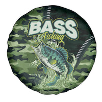 Bass Fishing Camouflage Spare Tire Cover Zipper Stylized