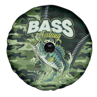 Bass Fishing Camouflage Spare Tire Cover Zipper Stylized