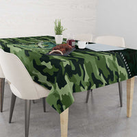 Bass Fishing Camouflage Tablecloth Zipper Stylized