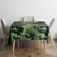 Bass Fishing Camouflage Tablecloth Zipper Stylized