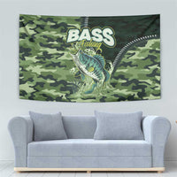 Bass Fishing Camouflage Tapestry Zipper Stylized
