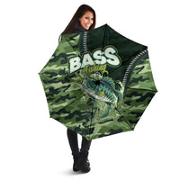Bass Fishing Camouflage Umbrella Zipper Stylized