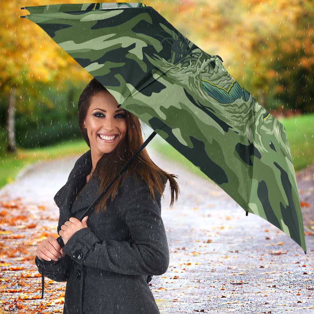 Bass Fishing Camouflage Umbrella Zipper Stylized