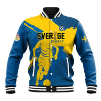 Custom Football 2026 Sweden Baseball Jacket Sverige Blagult Tillsammans
