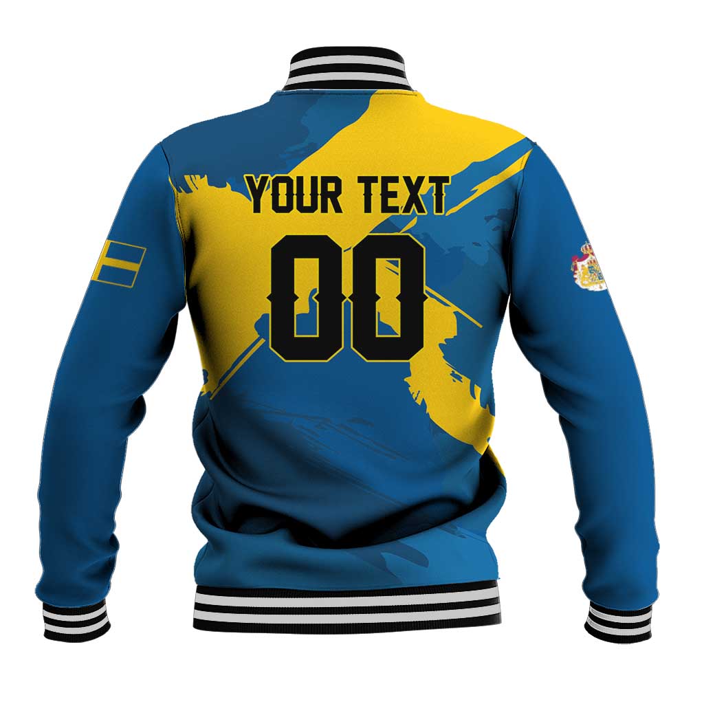 Custom Football 2026 Sweden Baseball Jacket Sverige Blagult Tillsammans
