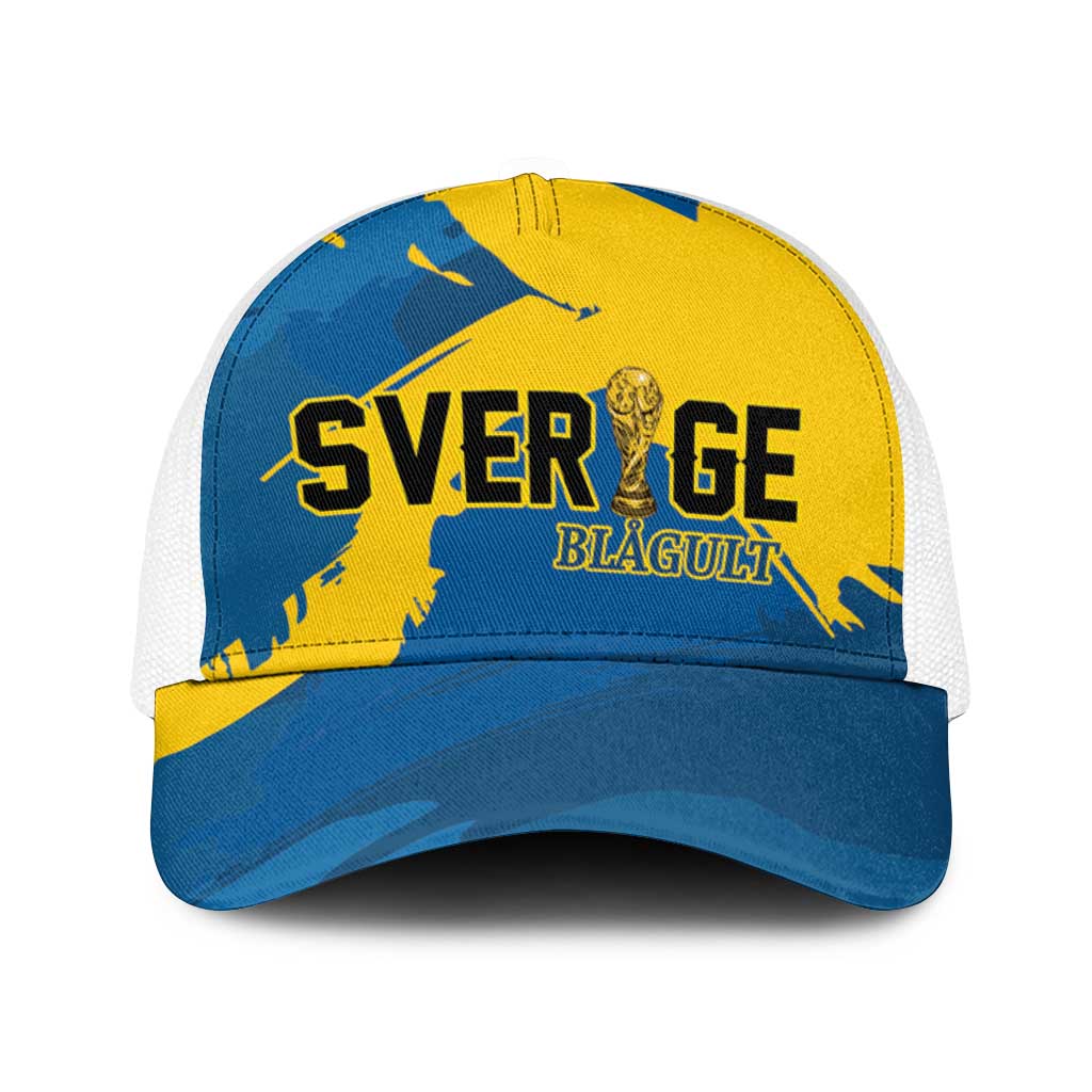 Football 2026 Sweden Baseball Net Cap Sverige Blagult Tillsammans