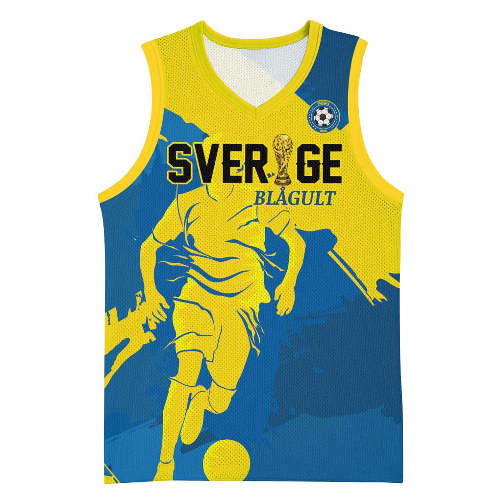 Custom Football 2026 Sweden Basketball Jersey Sverige Blagult Tillsammans