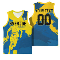 Custom Football 2026 Sweden Basketball Jersey Sverige Blagult Tillsammans