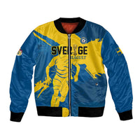 Custom Football 2026 Sweden Bomber Jacket Sverige Blagult Tillsammans