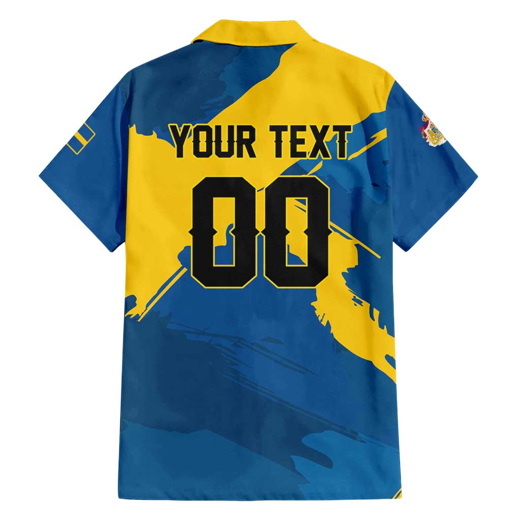 Custom Football 2026 Sweden Hawaiian Shirt Sverige Blagult Tillsammans