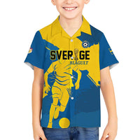 Custom Football 2026 Sweden Hawaiian Shirt Sverige Blagult Tillsammans