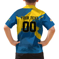 Custom Football 2026 Sweden Kid Hawaiian Shirt Sverige Blagult Tillsammans