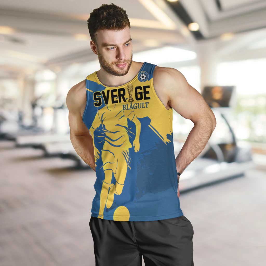 Custom Football 2026 Sweden Men Tank Top Sverige Blagult Tillsammans