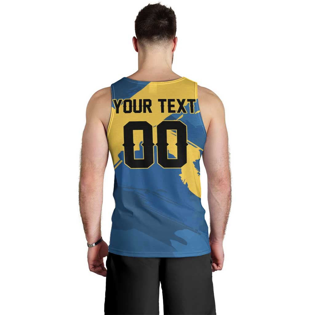 Custom Football 2026 Sweden Men Tank Top Sverige Blagult Tillsammans