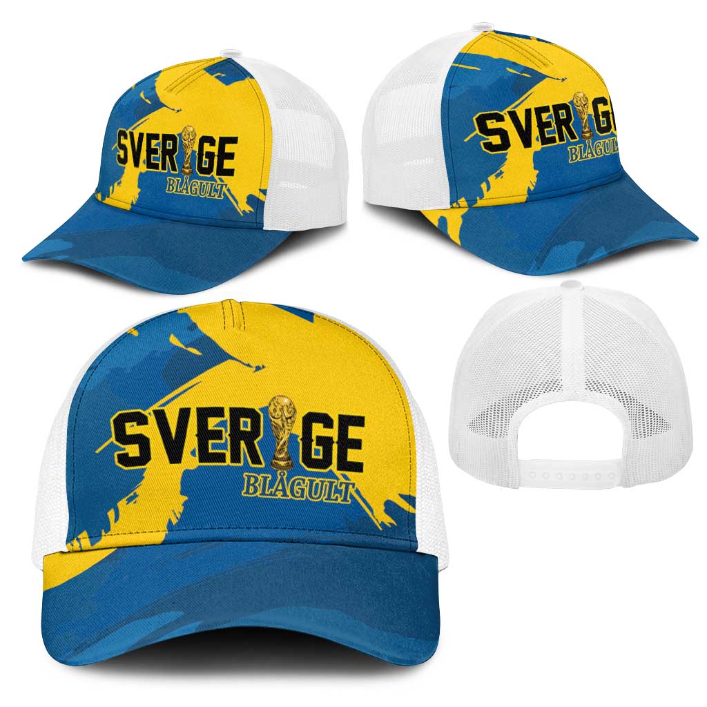 Football 2026 Sweden Mesh Trucker Cap Sverige Blagult Tillsammans