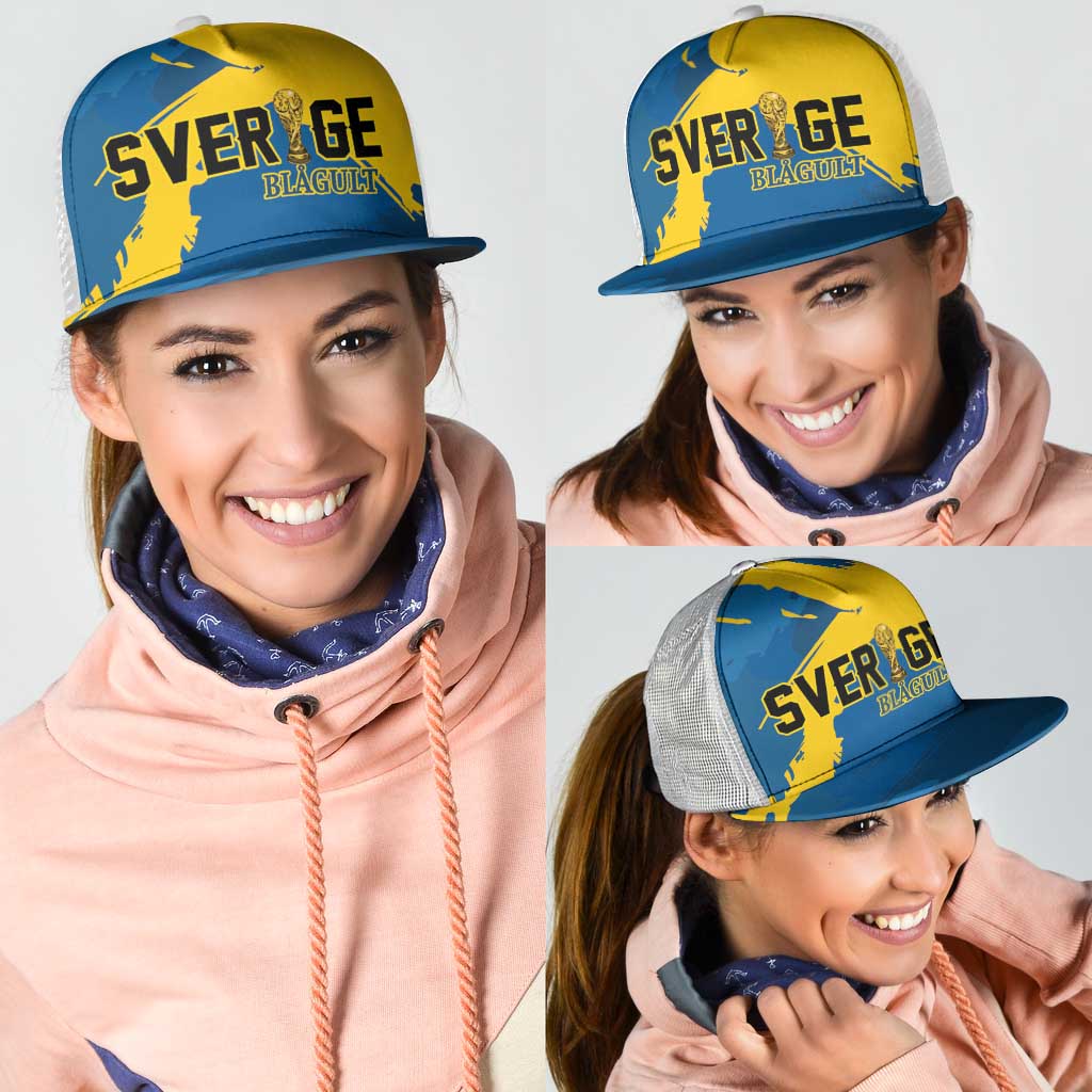 Football 2026 Sweden Mesh Trucker Cap Sverige Blagult Tillsammans