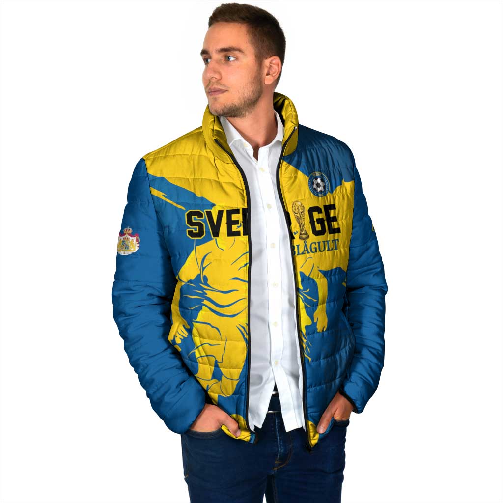 Custom Football 2026 Sweden Padded Jacket Sverige Blagult Tillsammans