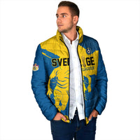 Custom Football 2026 Sweden Padded Jacket Sverige Blagult Tillsammans