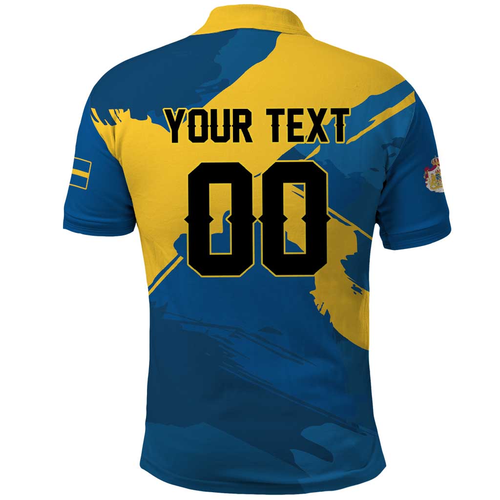 Custom Football 2026 Sweden Polo Shirt Sverige Blagult Tillsammans