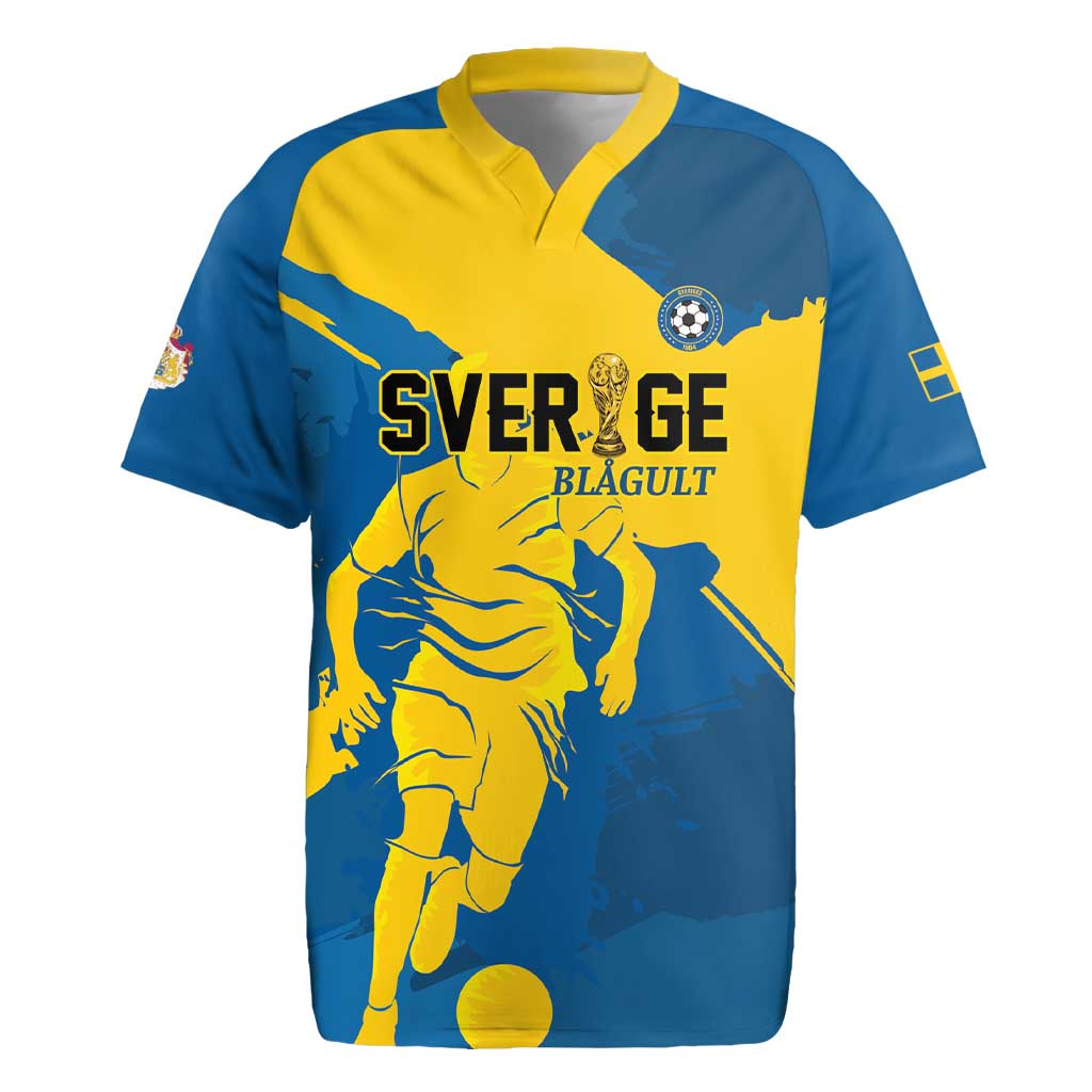Custom Football 2026 Sweden Rugby Jersey Sverige Blagult Tillsammans