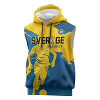Custom Football 2026 Sweden Sleeveless Hoodie Sverige Blagult Tillsammans