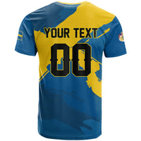 Custom Football 2026 Sweden T Shirt Sverige Blagult Tillsammans