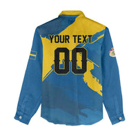Custom Football 2026 Sweden Women Casual Shirt Sverige Blagult Tillsammans