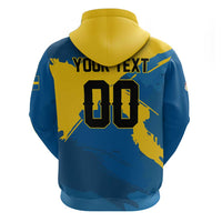 Custom Football 2026 Sweden Zip Hoodie Sverige Blagult Tillsammans