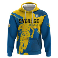 Custom Football 2026 Sweden Zip Hoodie Sverige Blagult Tillsammans