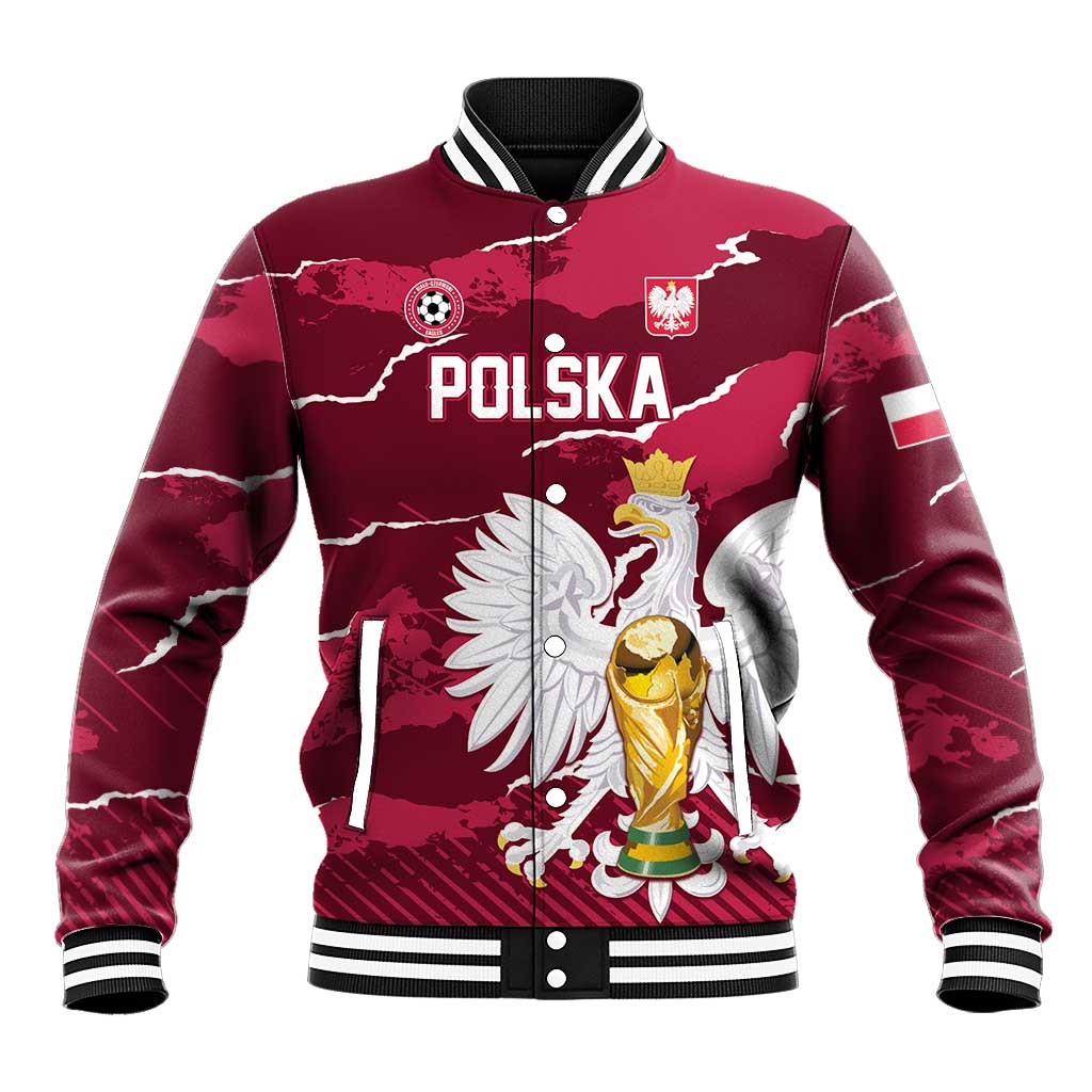 Custom Football 2026 Poland Baseball Jacket Go Polska Eagles