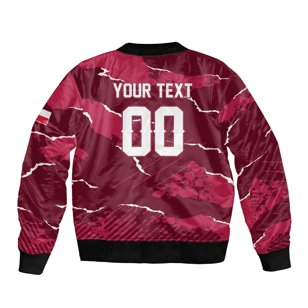 Custom Football 2026 Poland Bomber Jacket Go Polska Eagles