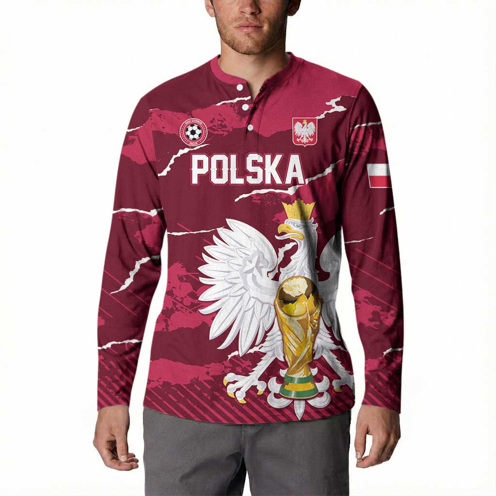 Custom Football 2026 Poland Button Sweatshirt Go Polska Eagles