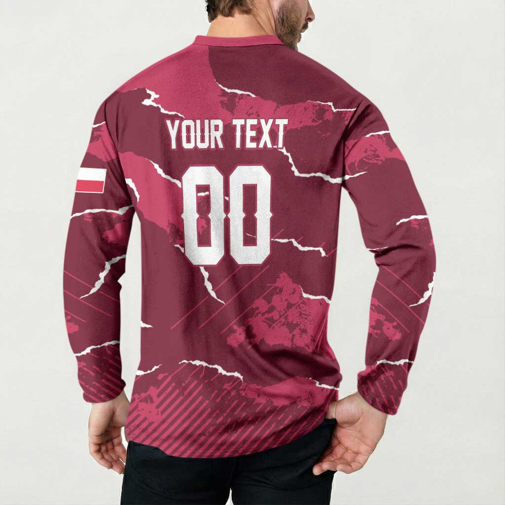 Custom Football 2026 Poland Button Sweatshirt Go Polska Eagles