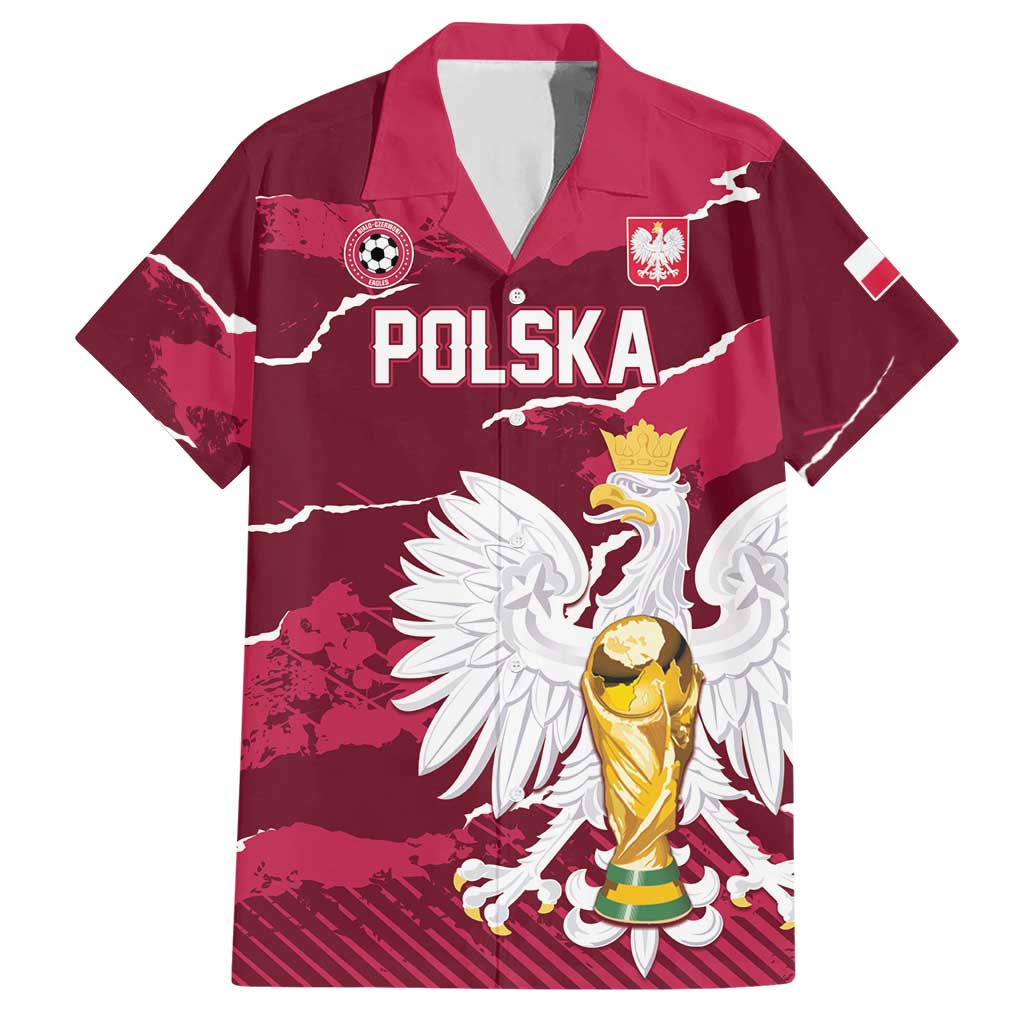 Custom Football 2026 Poland Hawaiian Shirt Go Polska Eagles
