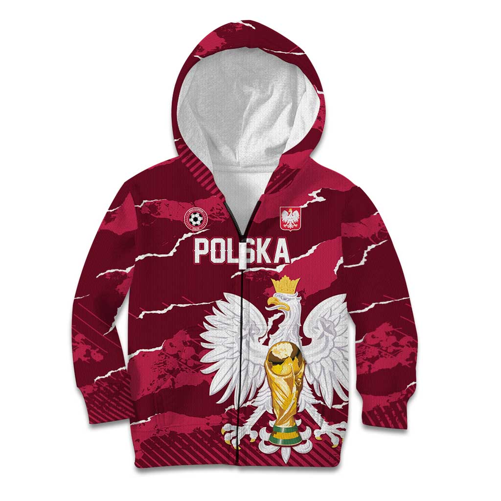 Custom Football 2026 Poland Kid Hoodie Go Polska Eagles