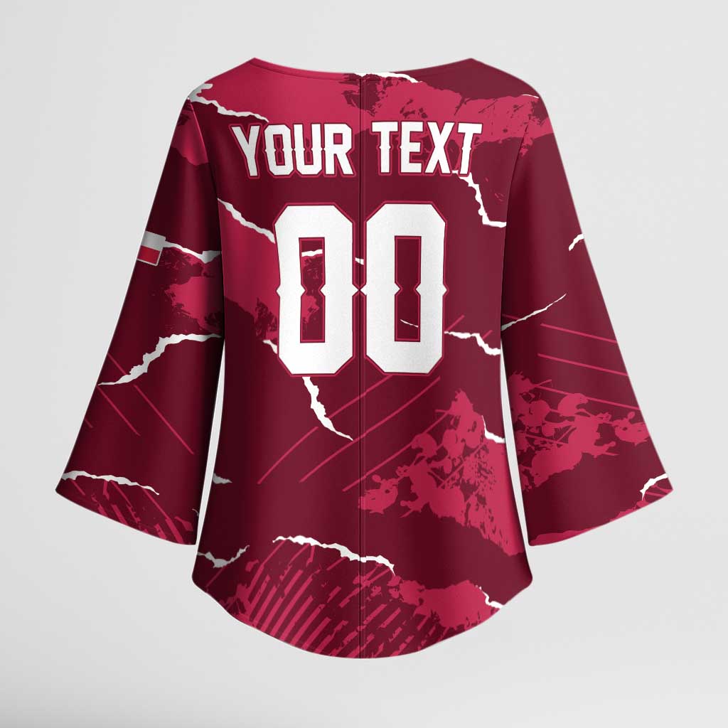 Custom Football 2026 Poland Kimono Sleeve Blouse Go Polska Eagles
