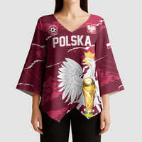 Custom Football 2026 Poland Kimono Sleeve Blouse Go Polska Eagles