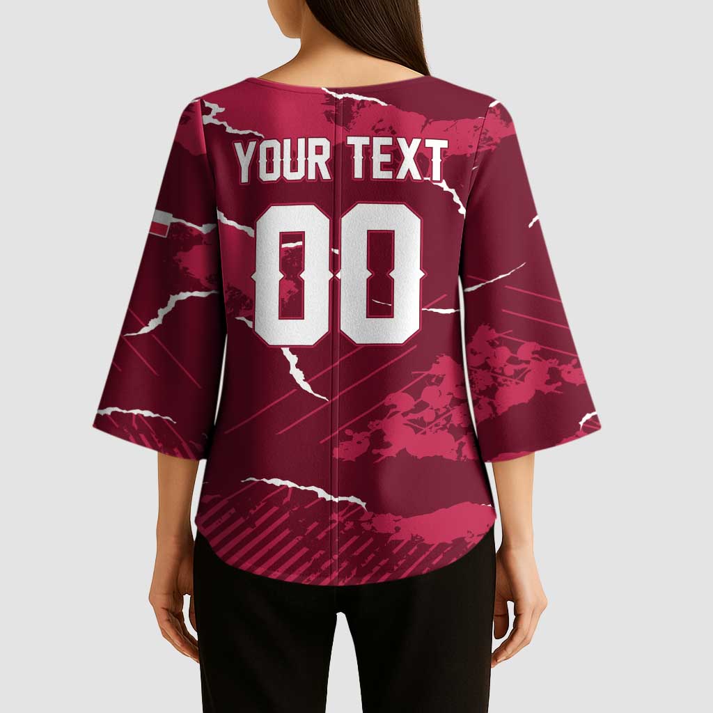 Custom Football 2026 Poland Kimono Sleeve Blouse Go Polska Eagles
