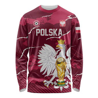 Custom Football 2026 Poland Long Sleeve Shirt Go Polska Eagles